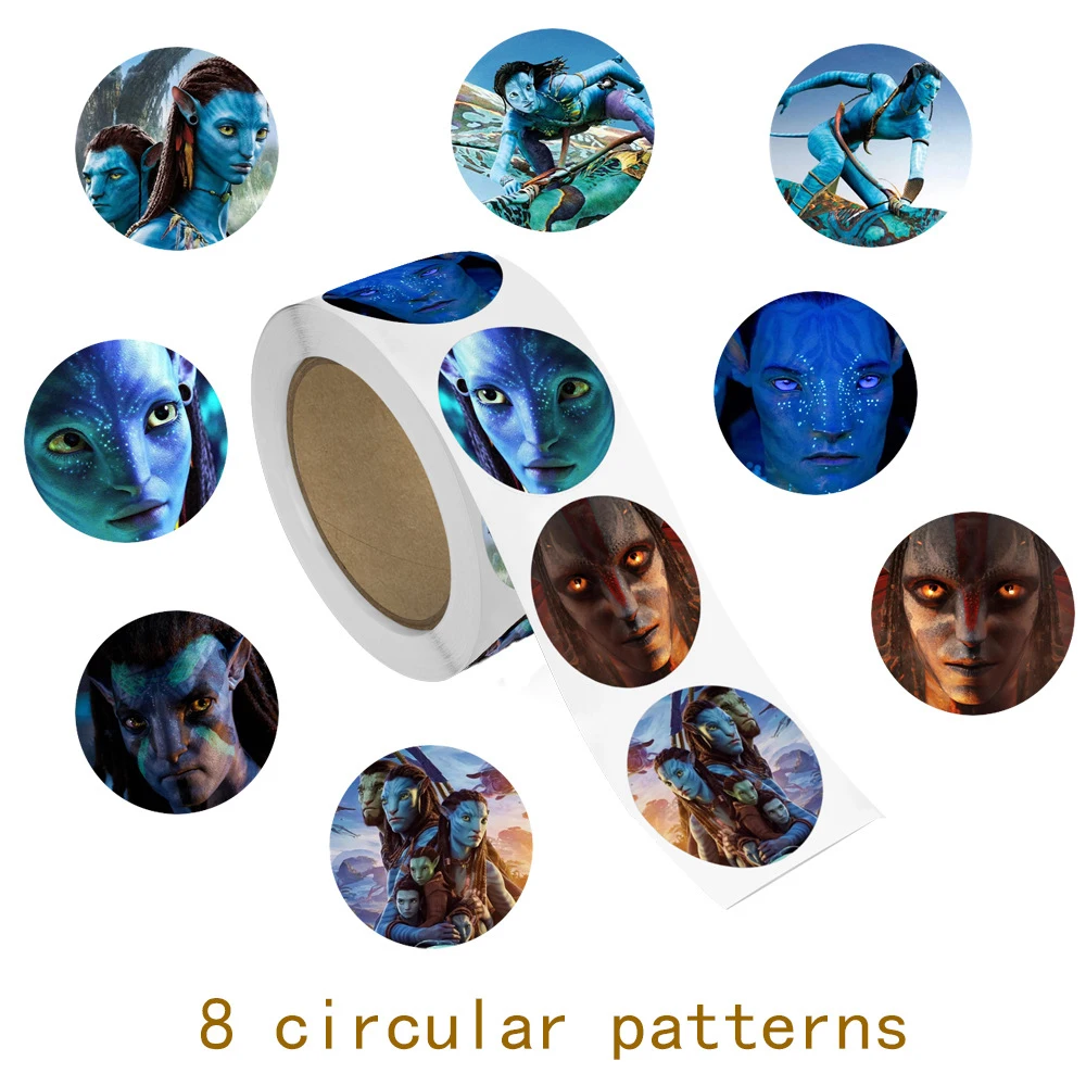

500pcs/Roll Cool Disney Avatar 3 Stickers Classic Movie Decal Reward Toy DIY Phone Suitcase Helmet Seal Lable Sticker Decoration