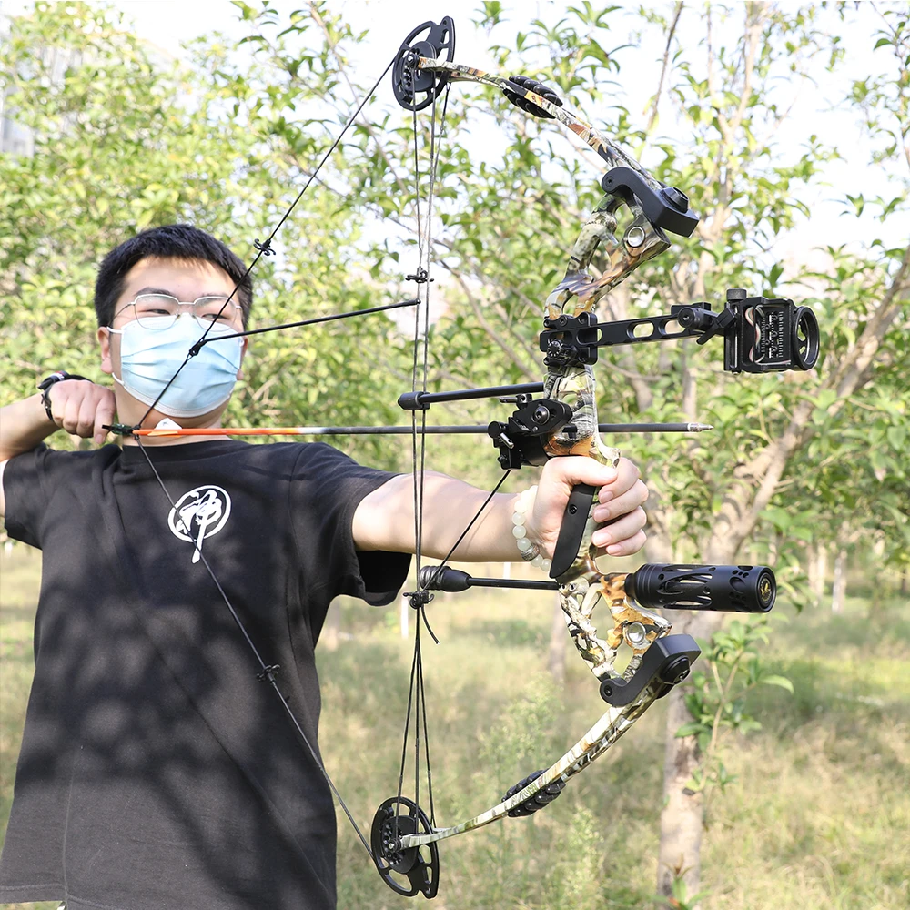 JUNXING Archery Compound Bow 30-55lbs Adjustable Draw Length Adjustable for Hunting Shooting Training Professional Bow Set