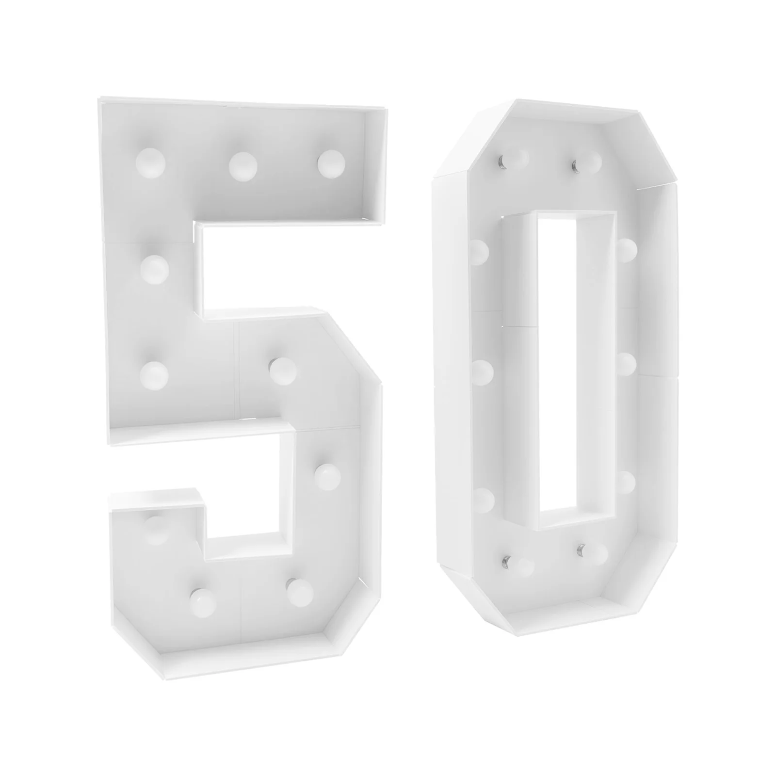 أرقام إضاءة LED لعيد الميلاد الخمسين، ديكور سرادق بطول 100 سم مع أضواء دافئة، يعمل بالبطارية لخلفية الذكرى السنوية للحفلات