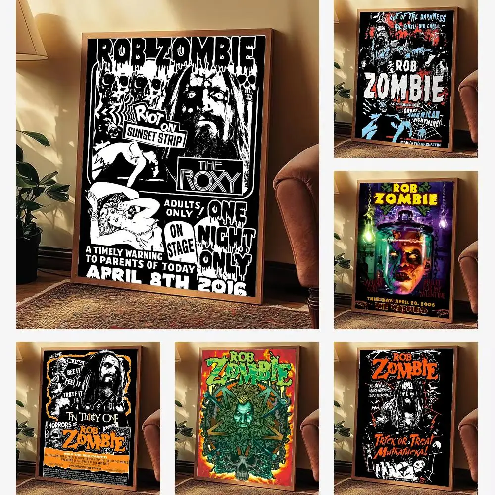Rob Zombie Art Poster Aesthetic Wall Art Print for Living Room Bedroom Study Office Café Home Decor Stylish Gift