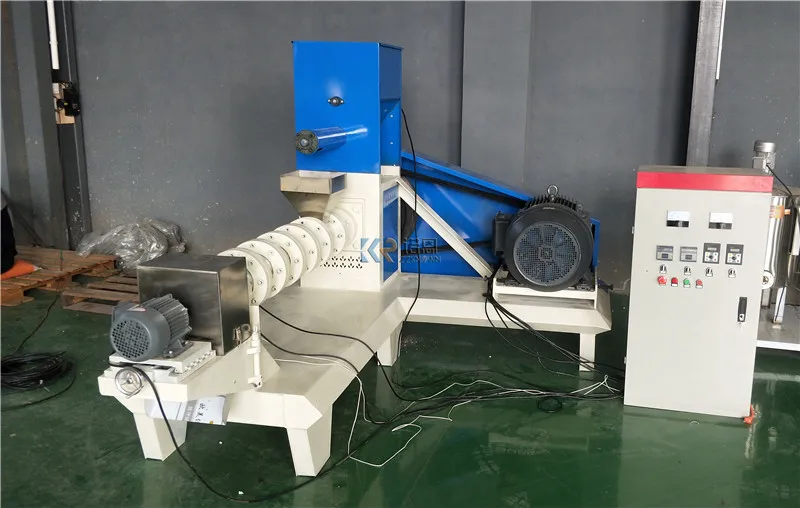 800 kg/h durável flutuante peixe extrusora de alimentos para animais de estimação linha de produção portátil máquina de processamento de pellets de ração animal para venda