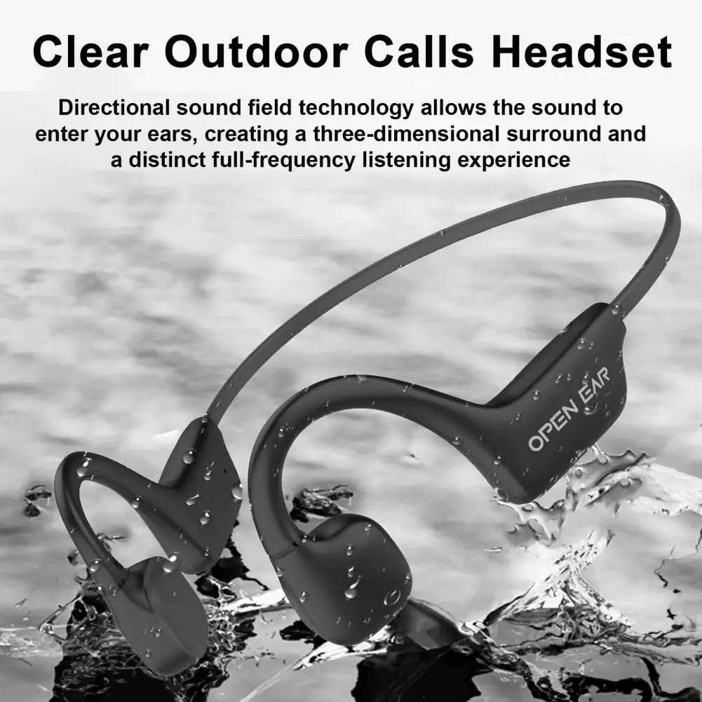 

Миниатюрные портативные наушники, беспроводные наушники с костной проводимостью, со звуком, водонепроницаемость Ipx5, шумоподавление, открытые уши для активного использования