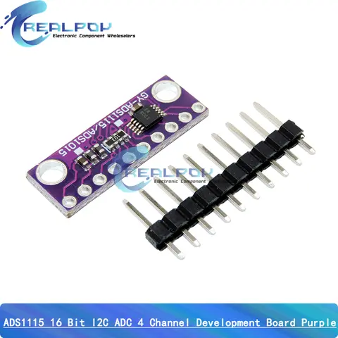DC 2 -5V 4 CH ADS1115 Module ADC with Pro Gain Microcontroller 16 Bit Amplifier Board for Arduino I2C IIC ADC AVDD