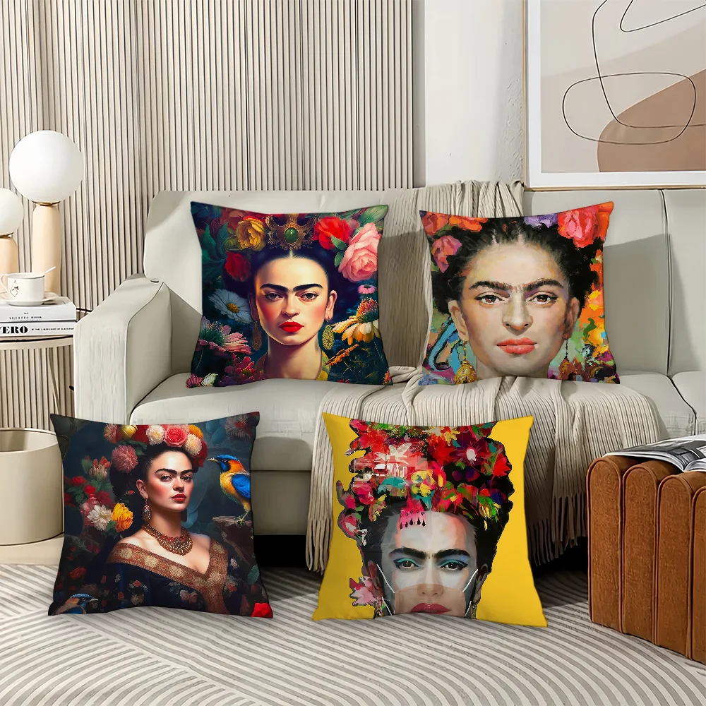 

Забавный художник F-Frida K-Ka H-Hlo, наволочка, офисные подушки, подходят для дивана, автомобиля, спальни, декоративная наволочка