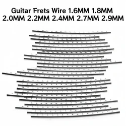 Miwayer Guitar Frets Wire Set Nickel Silver 1.6/1.8/2/2.2/2.4/2.7/2.9mm, 18-24pcs Guitar Fretwire for Fret Replacement & Repair