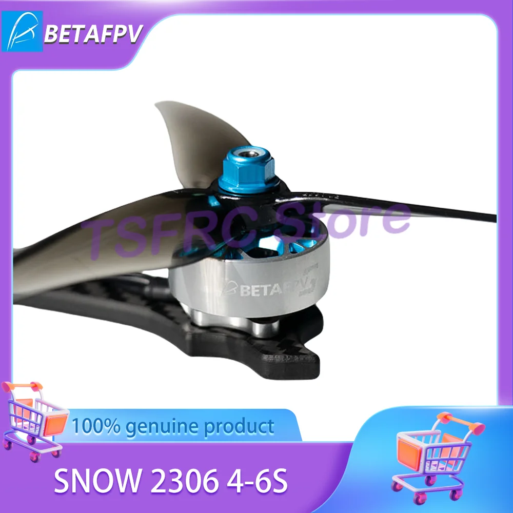 

BETAFPV SNOW 2306 4-6S Бесщеточный двигатель 1860KV/2500KV Huafei 5-дюймовый мотор Race Crossing Machine