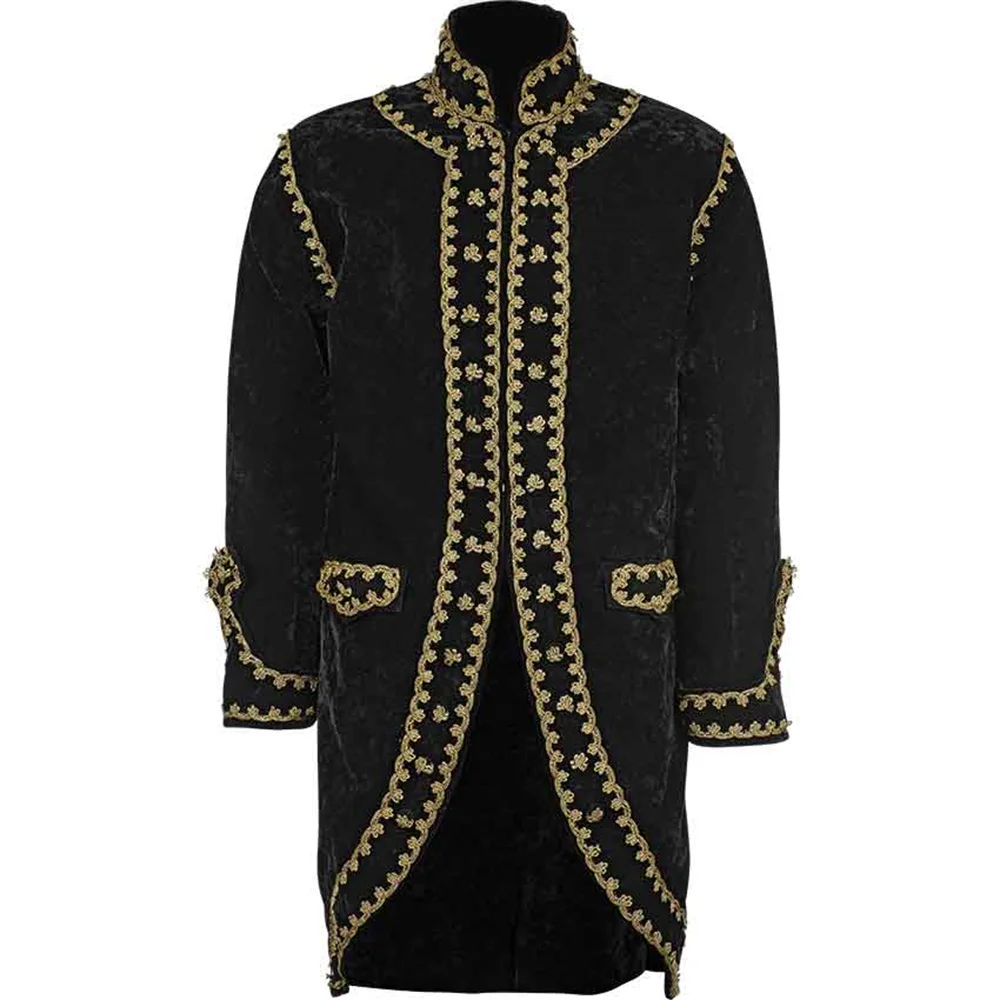 

18th Century Men's Baroque Tudor Jacket Renaissance Victorian Elizabethan Coat Theater Uniform Noble Gown