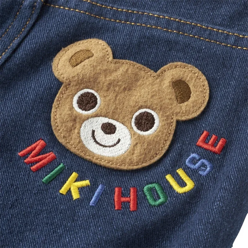 Autumn New Children Trousers Cartoon Bear Rabbit Embroidered Casual Pant Jeans Boys Pants Baby Girl Clothes Pantalones