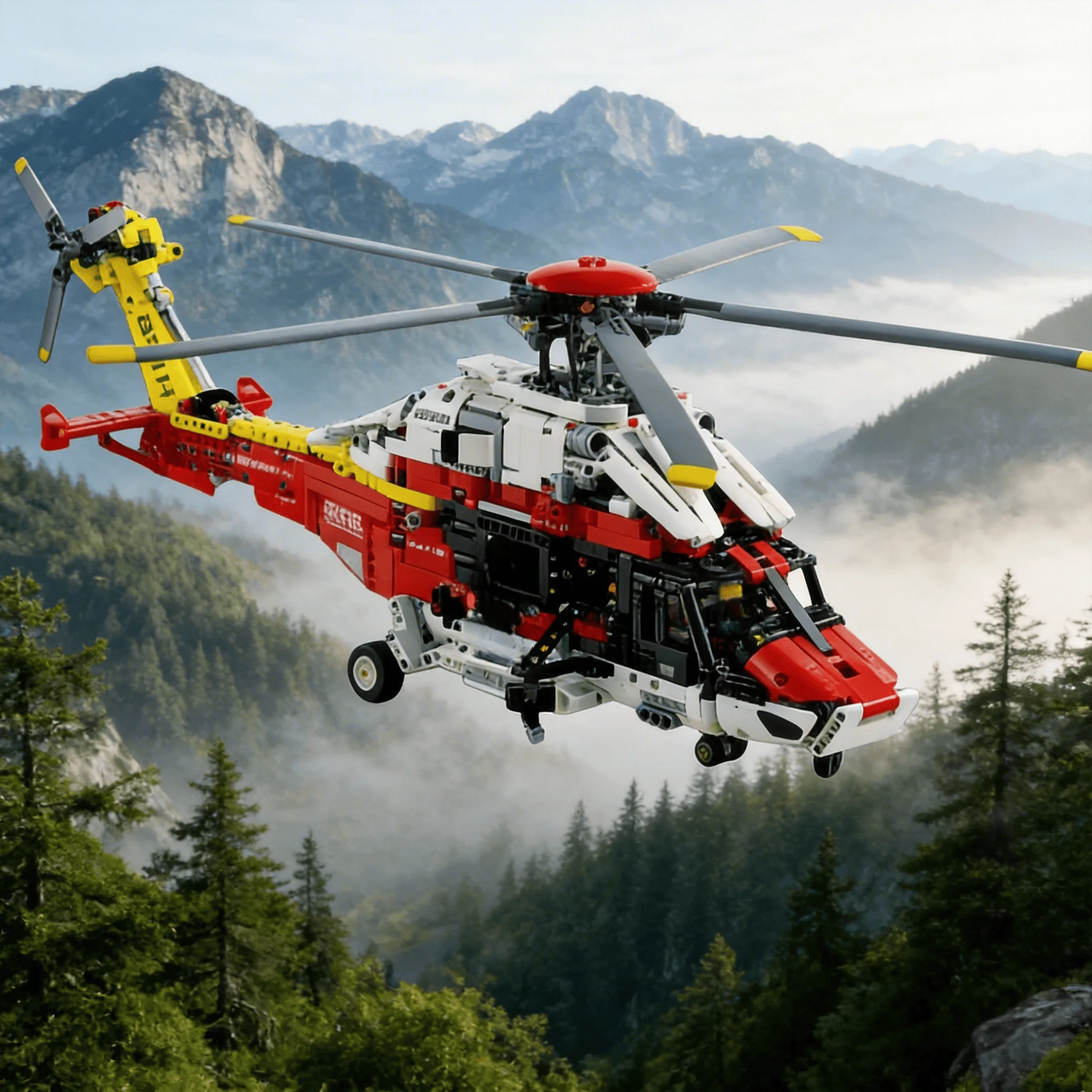 

2026 New Rescue Helicopter Building Blocks Airbus H175 Assemble Model MOC Brick Toys Gift