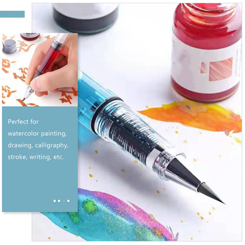 3 Pcs Pens Brush Comfortable Grip Portable Fountain Automatic Calligraphy Practicing Plastic School Student