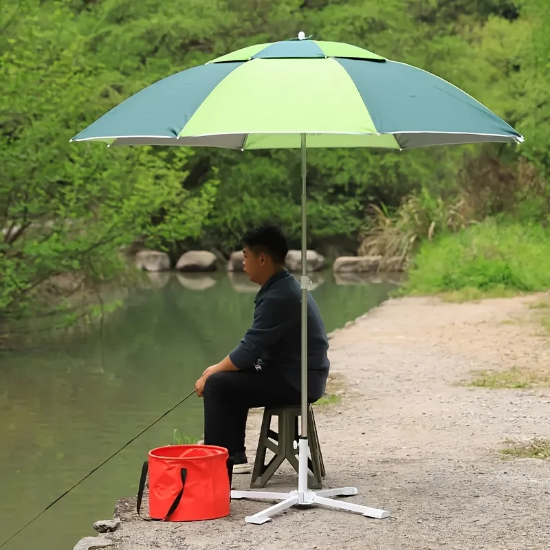 Outdoor Beach Sun Umbrella Advertising Umbrella Floor Four-Leg Tripod Foldable/Portable Umbrella Stand Base