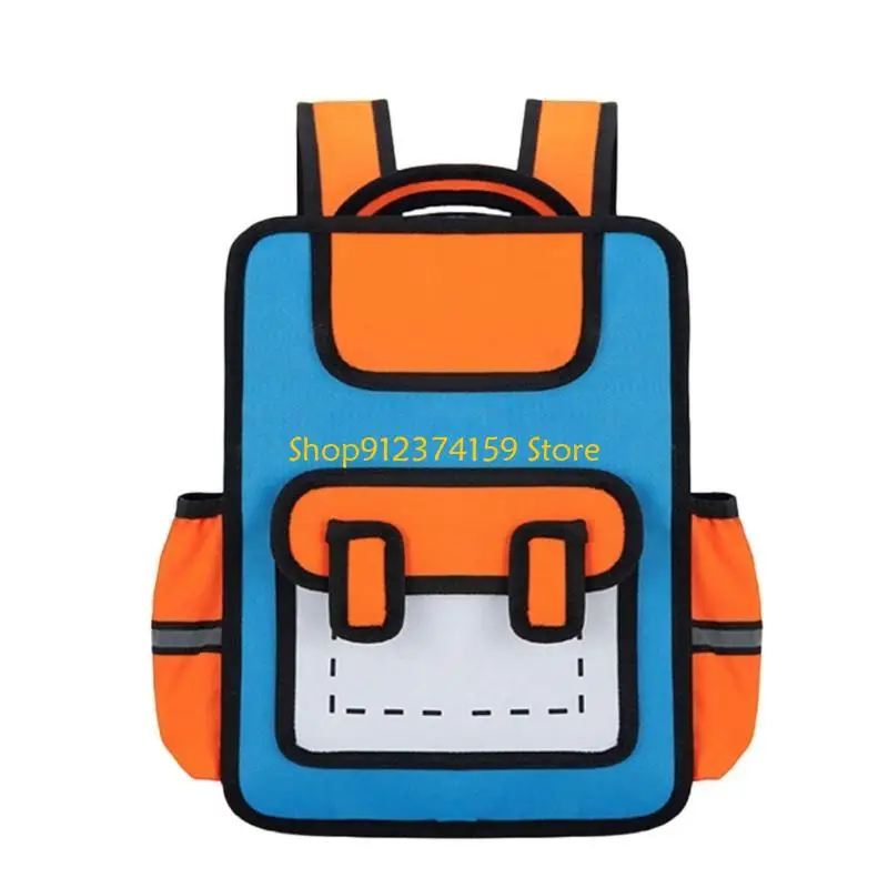 G5AE Practical Cartoon 3D Backpack School Bag for Children's School and Travel Needs