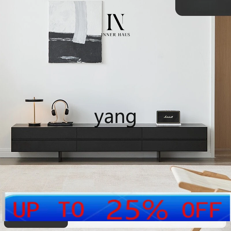 

LMMfloor TV cabinet storage storage integrated household black light luxury ash solid wood cabinet