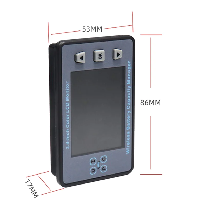 B92B-VAC8810F Misuratore di tensione wireless da 2,4 pollici + scatola di misurazione Coulometro Capacità Rilevatore di potenza 120 V 100 A Monitor da 2,4 pollici