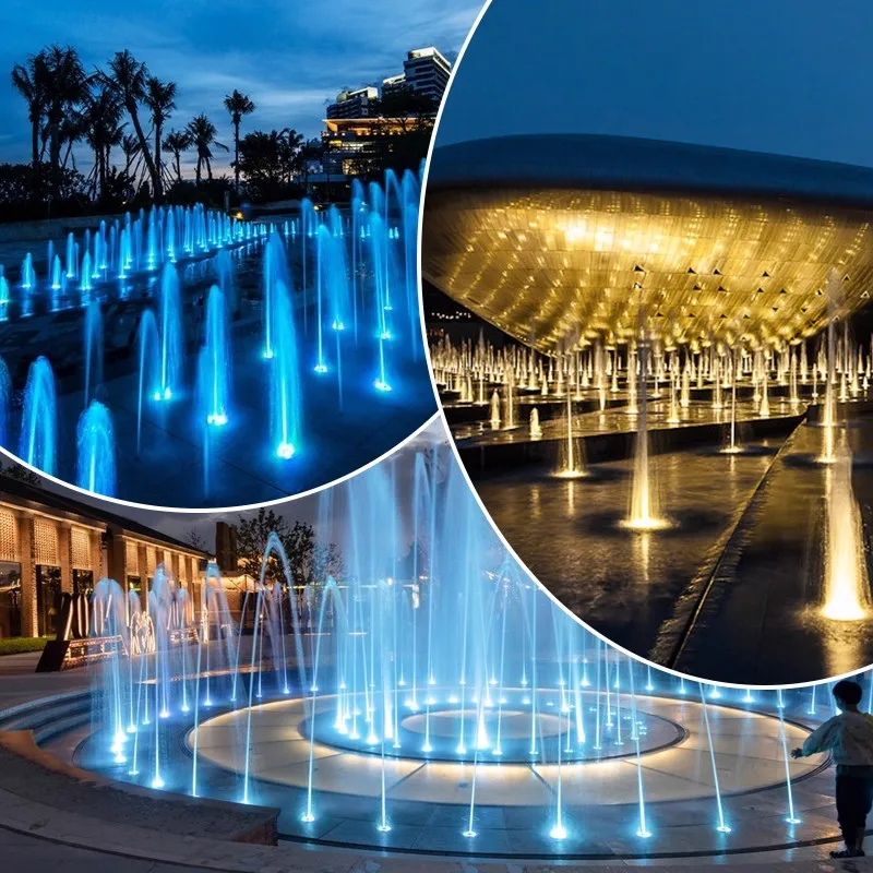 RGB светодиодный фонтанный светильник для бассейна, водонепроницаемый IP68, подводная лампа, 24 В постоянного тока, 6 Вт/12 Вт/18 Вт, 48 Вт, 36 Вт, цветная лампа для бассейна, пейзажная лампа