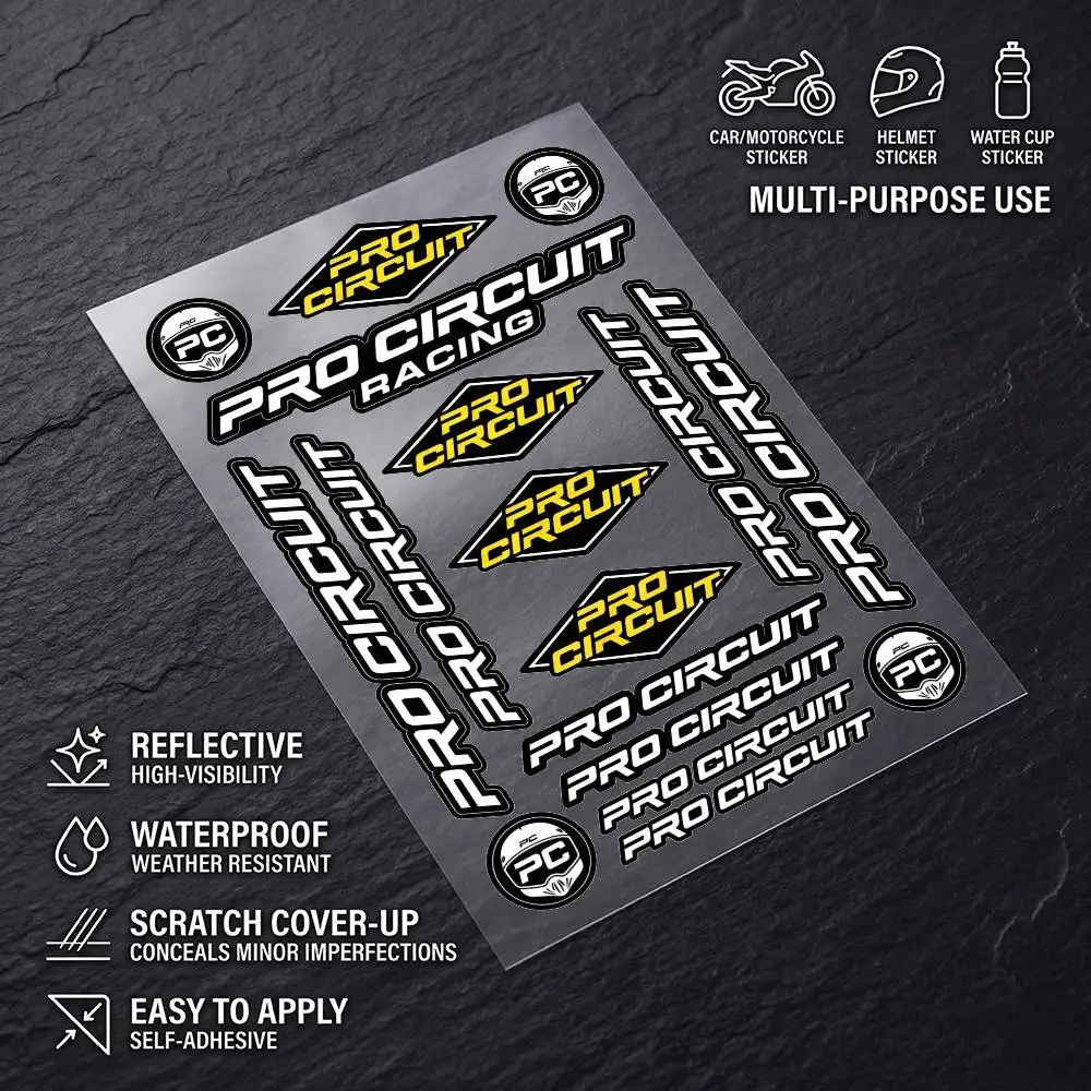 FOR p-Pro c-Circuit Waterproof Reflective Scratch Cover Sticker Universal Decor Decal For Car Motorcycle Helmet Refrigerator