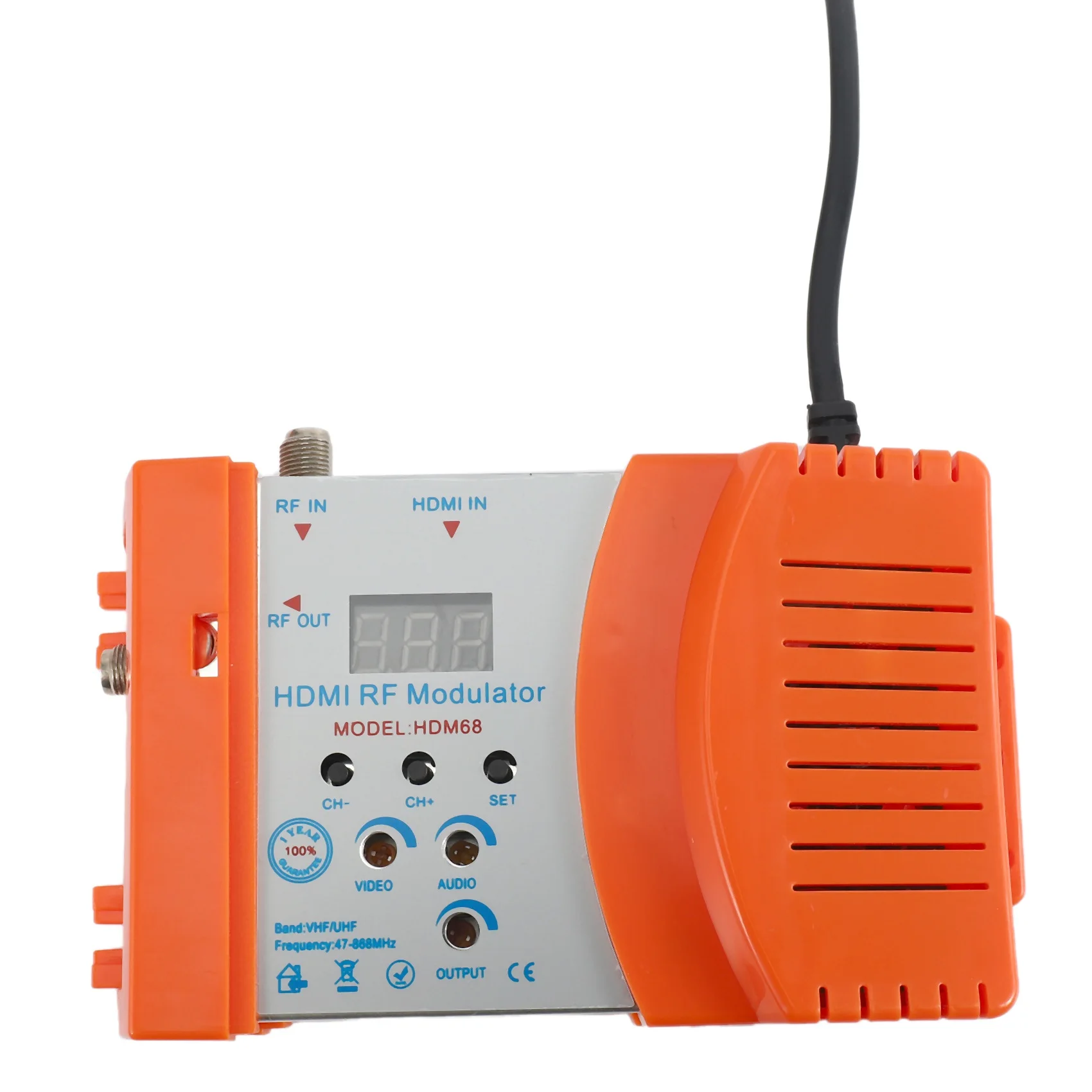 디지털 RF HDMI 변조기, AV-RF 변환기, VHF UHF PAL/NTSC 표준 휴대용 변조기, EU 플러그, HDM68, 신제품