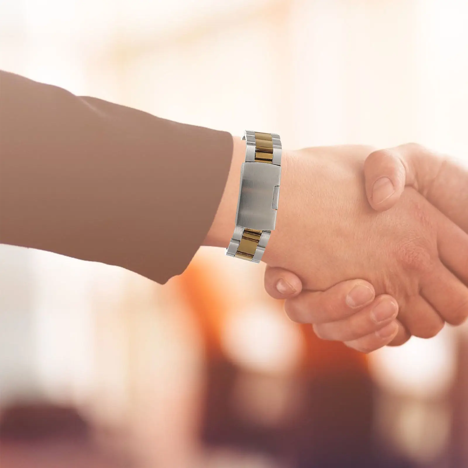 

Сменный ремешок для часов из нержавеющей стали: элегантный, простой дизайн, удобная посадка на запястье, профессиональный вид для делового стиля.