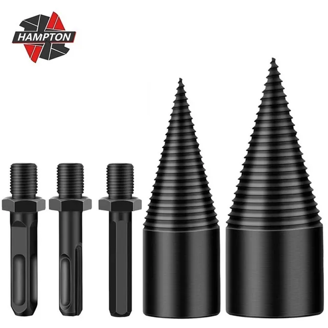 32/42mm drewno opałowe Splitter wiertła okrągły/Hex/trzonek trójkątny drewna stożek rozwiertak cios wiertarko-wkrętarka Bit Split narzędzia do wiercenia