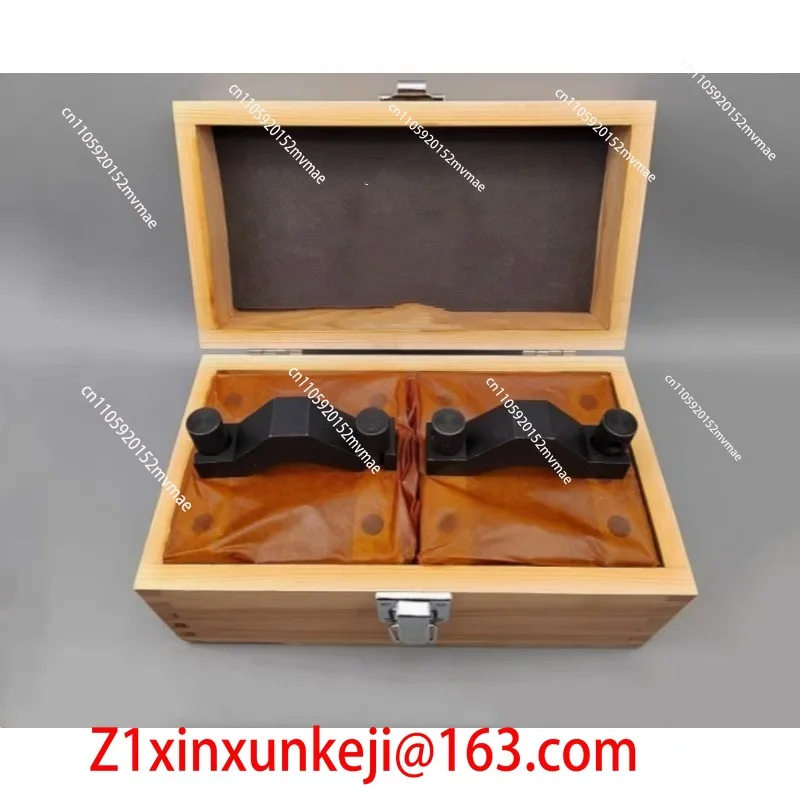 2pcs V-Block Ground Pair with Clamp Set Precision Matched Pair Precise 35x35x30mm 90°Machinist Multi-use Gauge Gage Tool