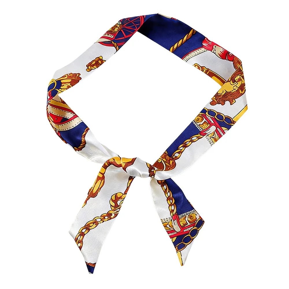 

Fashion Silk Slender Scarf Long Decoration Neck Scarf Double-Sided Streamer Decor Ribbon Scarf Women Accessories