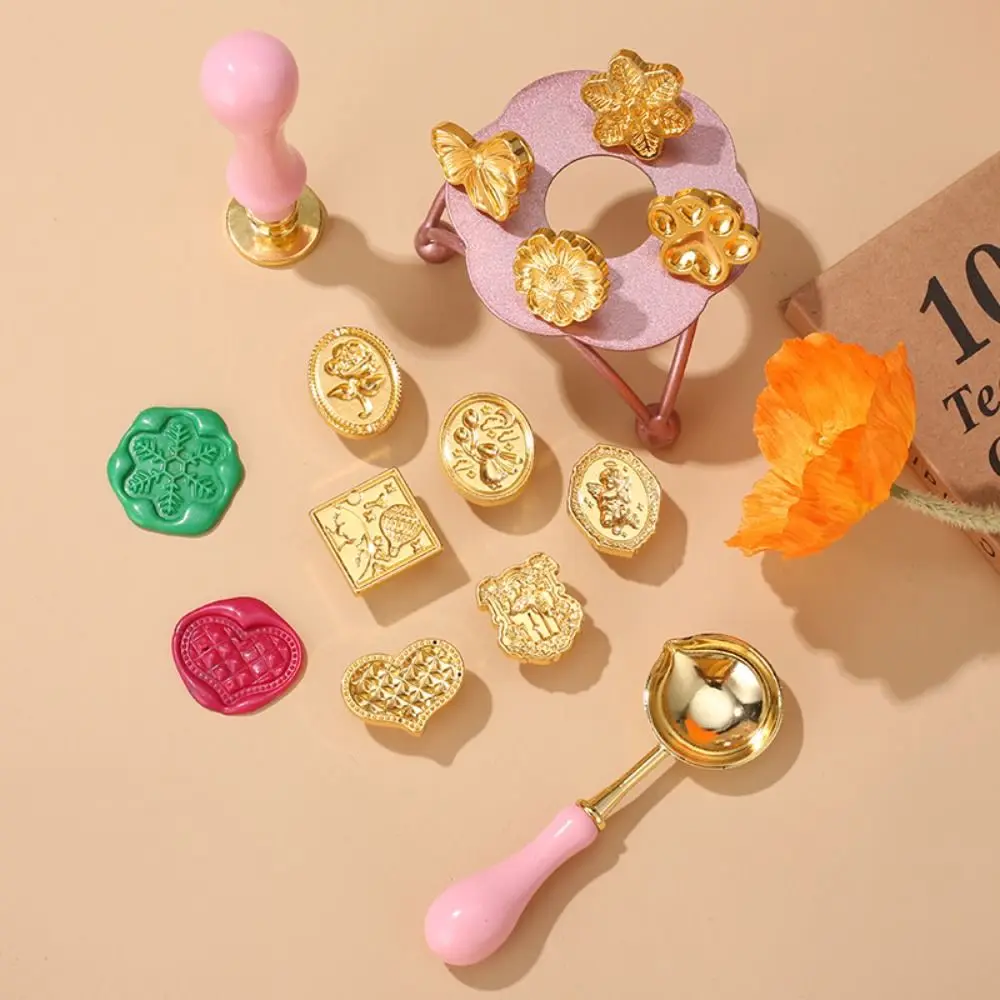 

DIY Tool Rose Sealing Wax Seals Head Snowflake Flowers Retro Sealing Wax Stamp Head European-style Butterfly