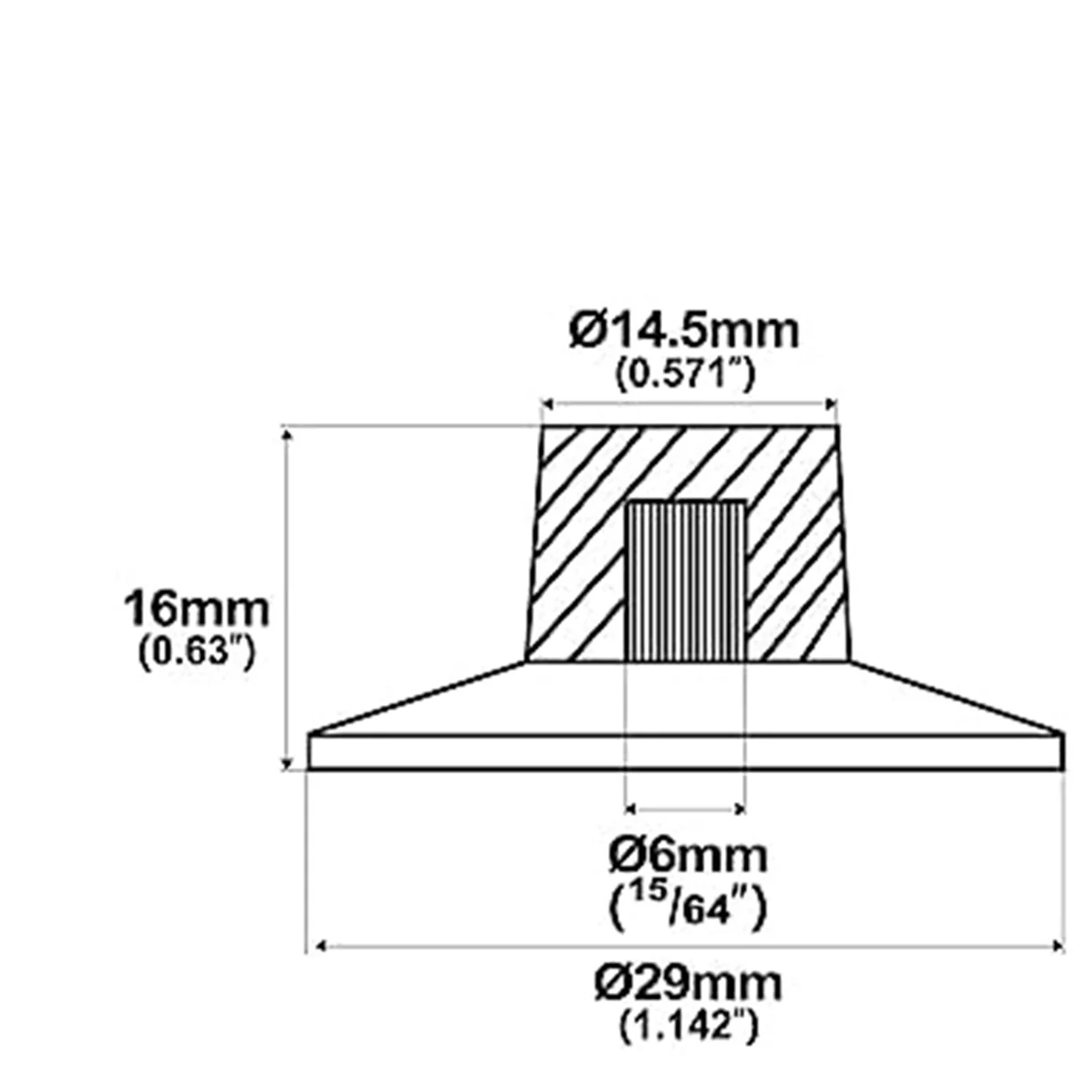 AB53 Witch Hat Knobs Top Hat Knobs Tone Volume Control Knobs for Electric Guitar Bass Amplifier Effect Pedal