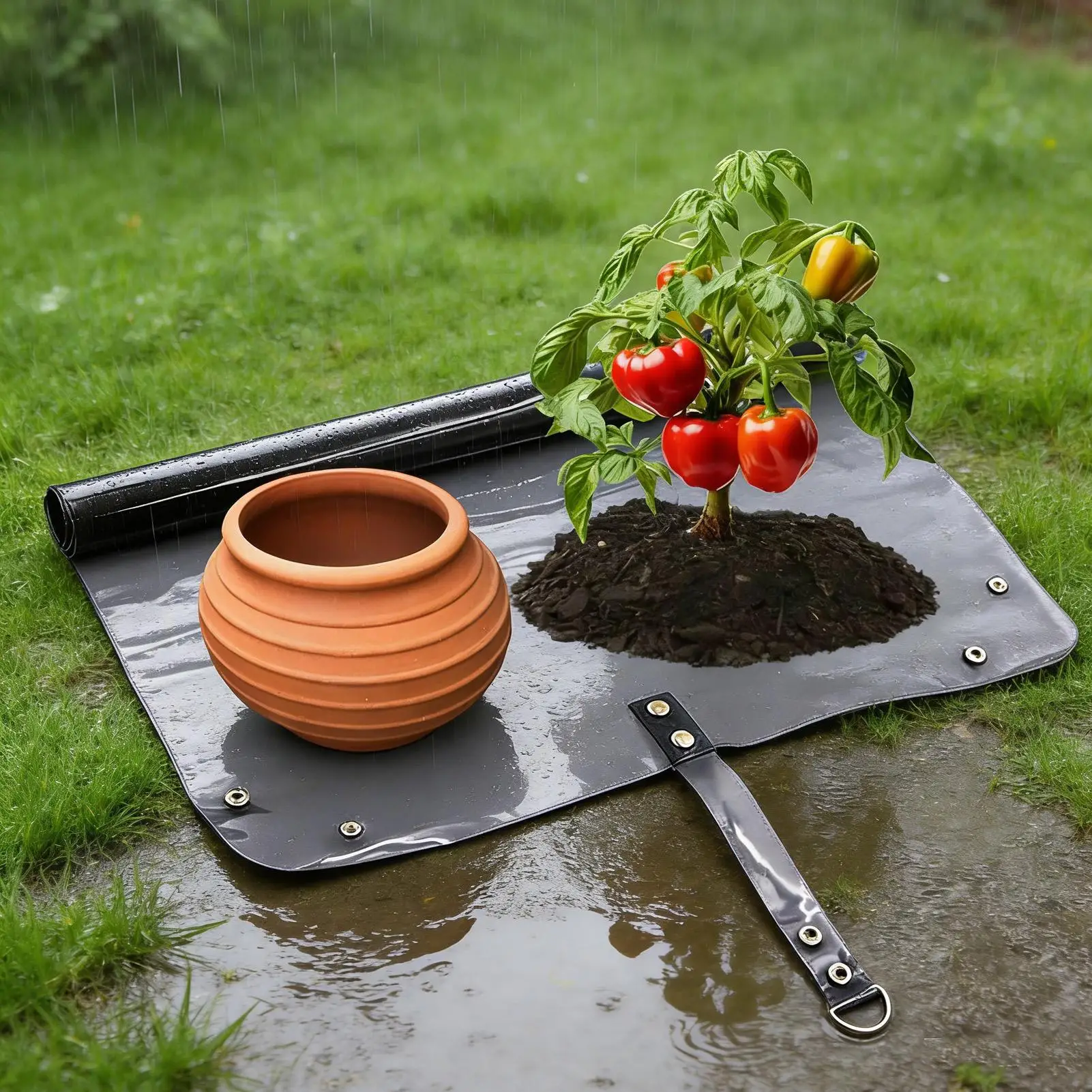 Gardening Mat Square Plant Pad Waterproof for Transplanting Flower Pots Potting Mat Foldable Garden Repotting Anti-dirty Tarp