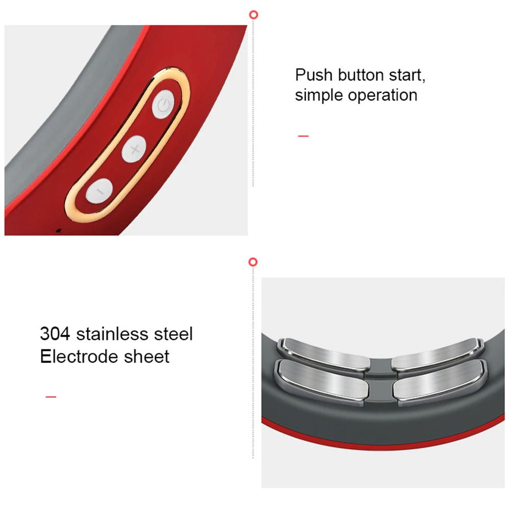 Masajeador eléctrico inteligente EMS para cuello, dispositivo de tracción Cervical, alivio del dolor Cervical