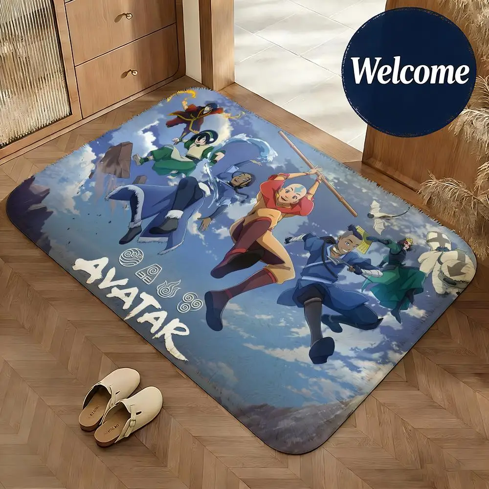 

Soft Flannel Floor Mat Cartoon The Legend of Korra Floor Mat Non-Slip Absorbent Doormat Bathroom Bedroom Home Decor Rug