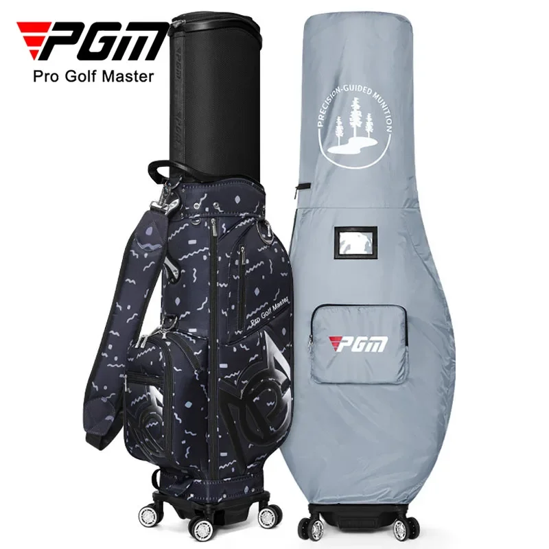 PGM Men Women Golf Bags Hard Shell Retractable Four Wheel Shipping Airbag QB182