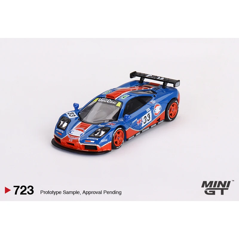 MINIGT 1:64 F1 GTR #33 Le Mans 24Hr 1996 GU MGT LF alloy car model 723