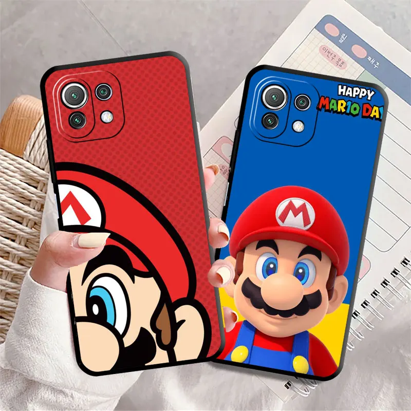 Case For Xiaomi Mi Poco X3 NFC 11 Lite 11T Pro X5 X4 M3 M4 F3 12 10T 9T F1 C40 C51 C55 Soft Phone Cover Cartoon M-Marios Funda