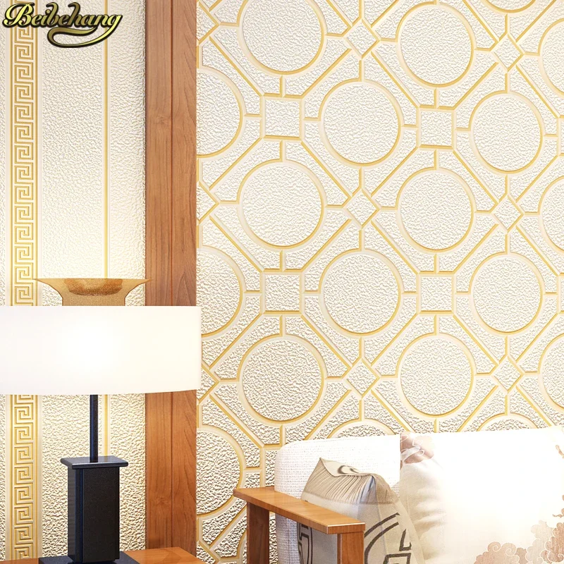 beibehang Luxury Chinese minimalist geometry Wallpaper For Walls living Room decoration Bedroom 3D stripe wall papers home decor
