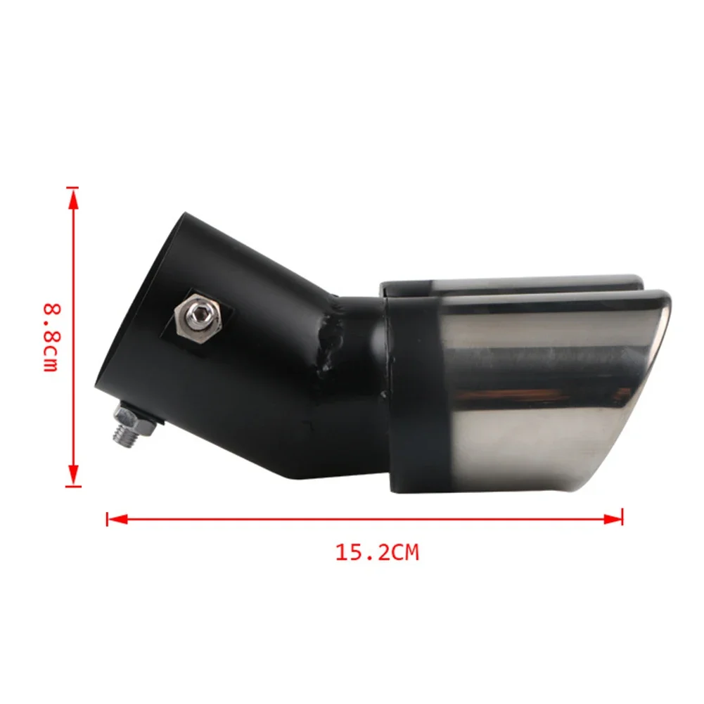 Universal Car Exhaust Muffler Tip Round Stainless Steel Pipe Chrome Exhaust Tail Muffler Tip Pipe Silver Car Accessories Muffler