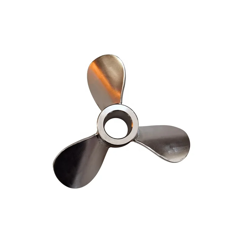 Stainless steel food grade polish Three Blade Marine Type  Propeller Agitator