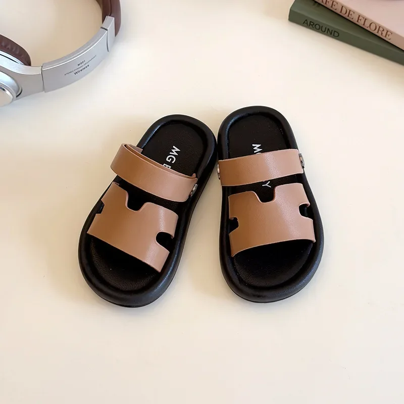 Summer Boys Girls Slip-on Soft Sole Non-slip Beach Shoes Children Breathable Flip-flops Kids Casual Water Sandals Casual Shoes