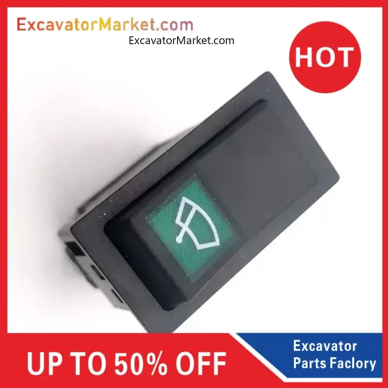 For excavator Excavator Wiper Headlamp Water Spray Switch Excavator Accessories for Doosan DH220/225/258/300-5-7-9 DX DAEWOO