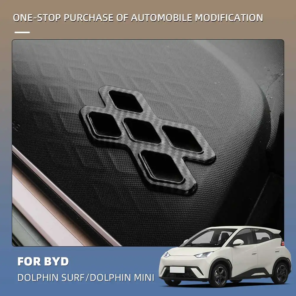 Cubierta de ventilación de aire acondicionado para salpicadero de coche, accesorios de decoración para BYD Dolphin Mini Seagull Dolphin Surf 2024 2025 LHD