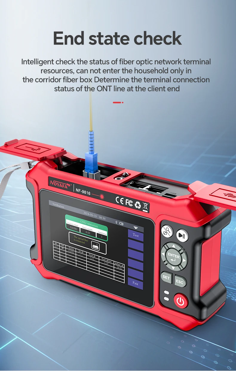 NF-9816 OTDR1310/1550nm Glasfaser 10G Dual OPM Multi-in-1 Optisches Zeitbereichsreflektometer mit OPM OLS VFL Map 6 Verkauft – Detail 10