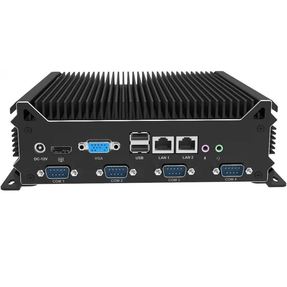 Fanless IoT Industrial Mini Computer HD VGA Intel i7 8550U 7600U 5500U i5 8250U 6200U 4200U Dual LAN Mini PC Windows 11 6xCOM