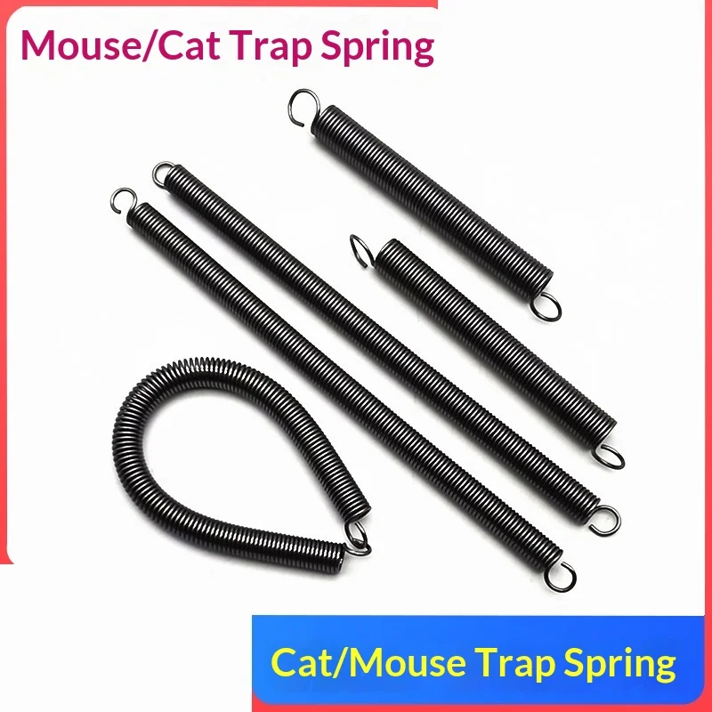 6PCS Mouse Cage Dedicated Spring With Hook Cat Cage Spring Mouse Trap Mouse Catcher Small Spring Hardware Accessories