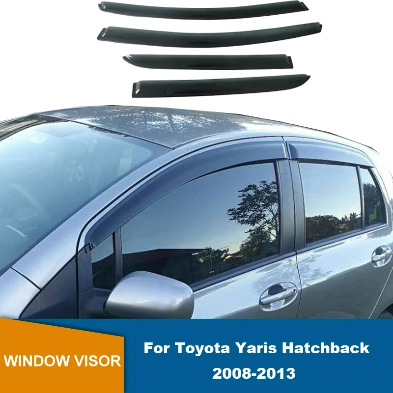 

Side Window Visors Deflectors For Toyota Yaris Hatchback 5Doors 2008 2009 2010 2011 2012 2013 Weathershield Sun Rain Protector