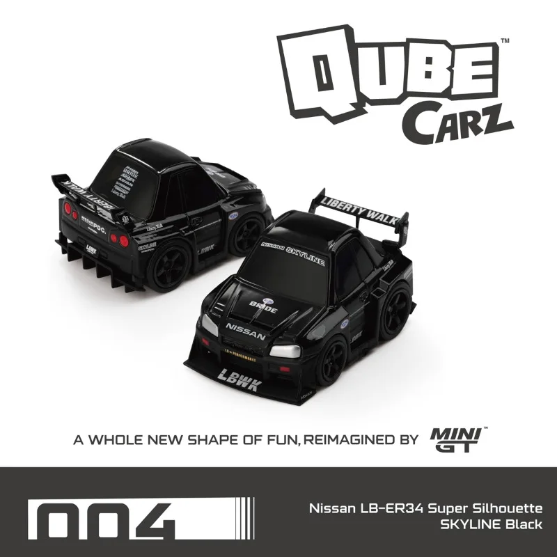 MINIGT 1/64 LB R35 QUBE CARZ سبيكة موتور مركبة دييكاست نماذج ألعاب السيارات جمع هدايا الصبي #5