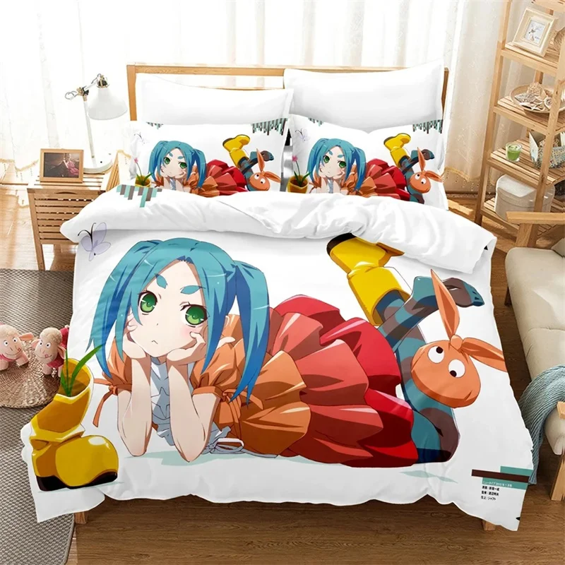 Anime Print Monogatari Series Story Shinobu Oshino Bedding Set Boys Girls Twin Queen Size Duvet Cover Pillowcase Bed Kids Adult