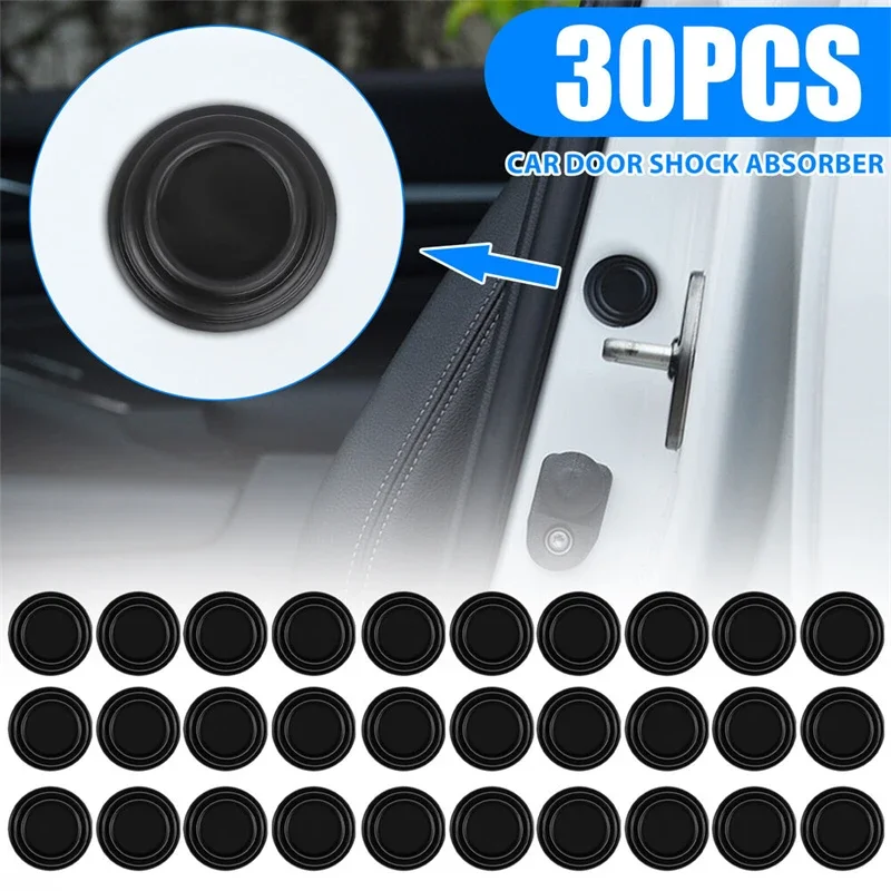 10/20/30pcs Car Door Silicone Anti Shock Pad Universal Trunk Sound Insulation Thickening Cushion Stickers Anti Scratch Gaskets
