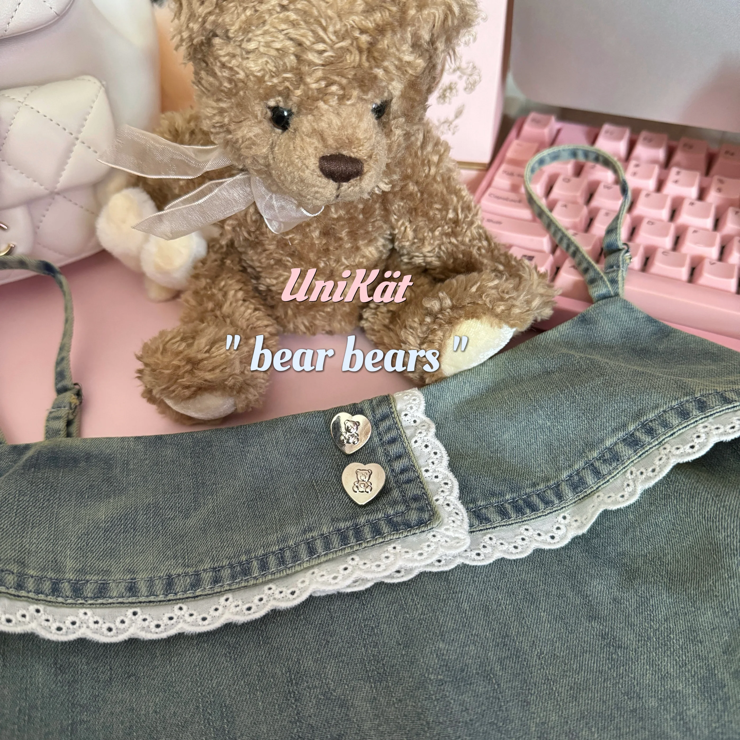 

Джинсовый комбинезон с принтом медведя, женский комбинезон длиной до пола, оригинальный дизайн, хлопковый однотонный жилет с ремешком, рабочая одежда, юбка, осенний сезон