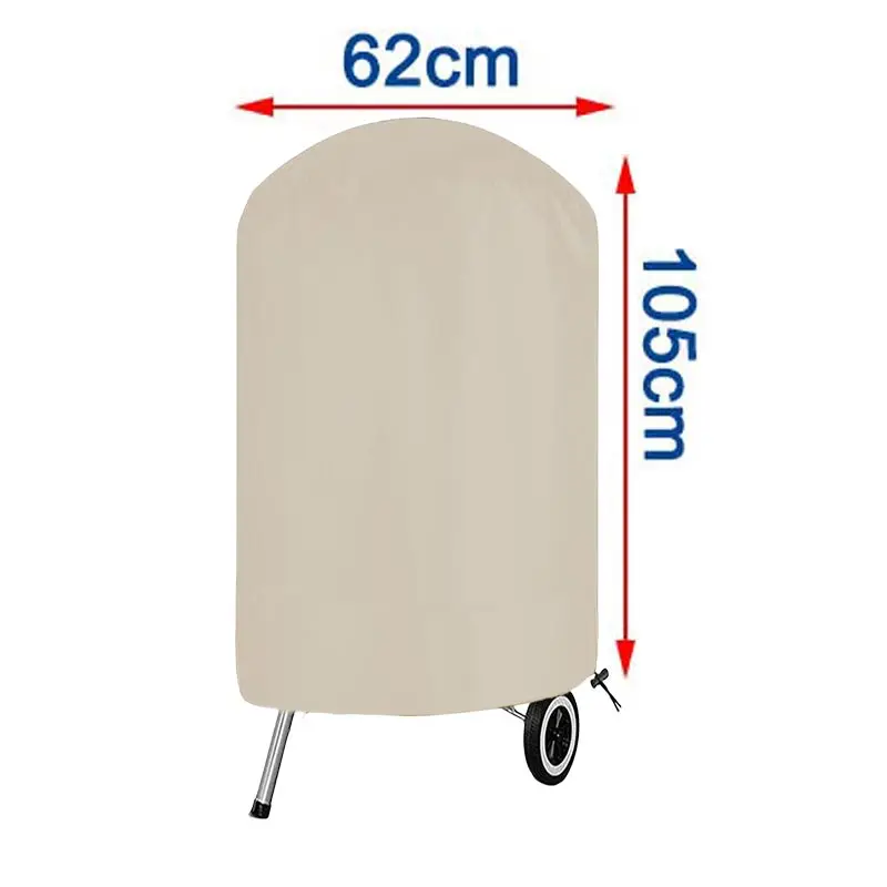 4 Size Circular Barbecue Grill Cover,Anti-Dust Waterproof Weber Heavy Duty Charbroil BBQ Cover,Outdoor Rain Protective Cover view 3