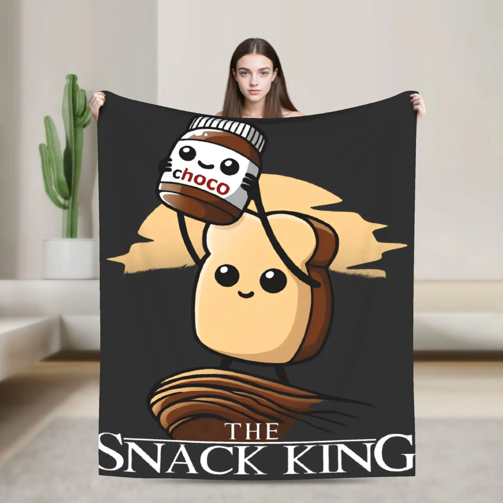 Nutella The Snack King-Mantas de felpa para niños y adultos, ropa de cama de franela para dormitorio, colcha de calidad personalizada súper suave, regalo