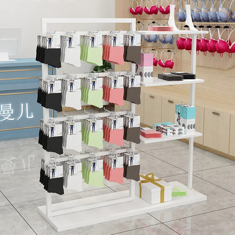 

celebrity underwear shelf socks stockings pantyhose display rack boxed children's socks middle island rack display rack